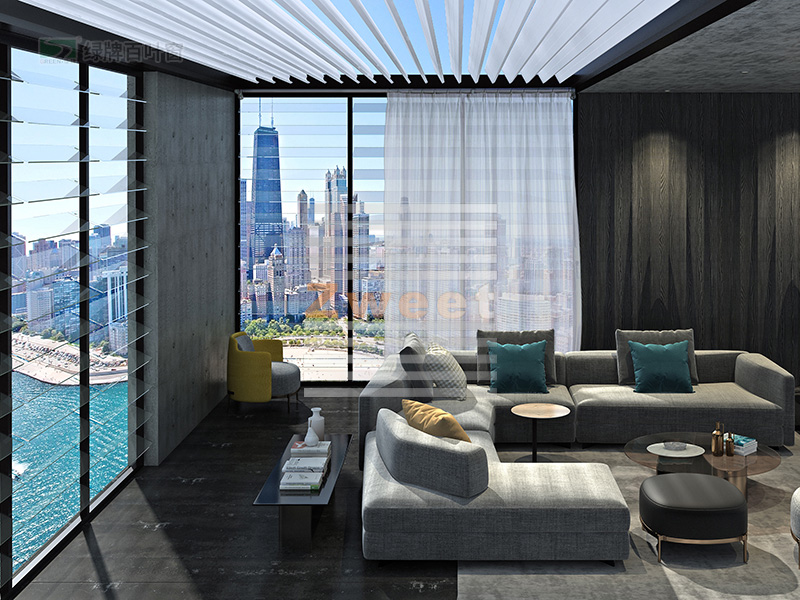 陽臺玻璃百葉陽光房